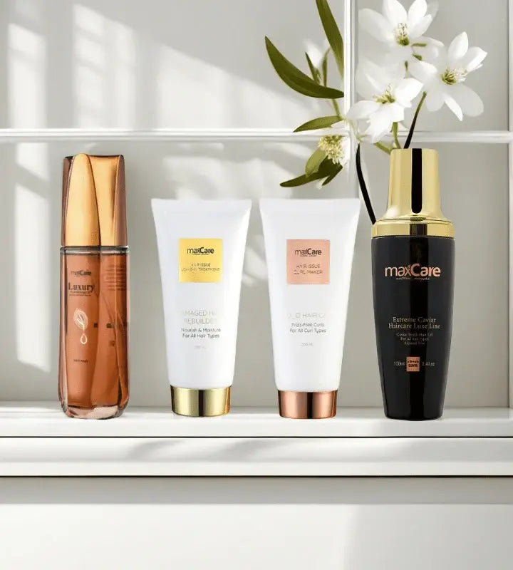 maxCare Hair Treatment Products, Damaged Hair Rebuilder Treatment, Curl Hair Maker cream, Curly Hair Treatment, Caviar Concerted Keratin