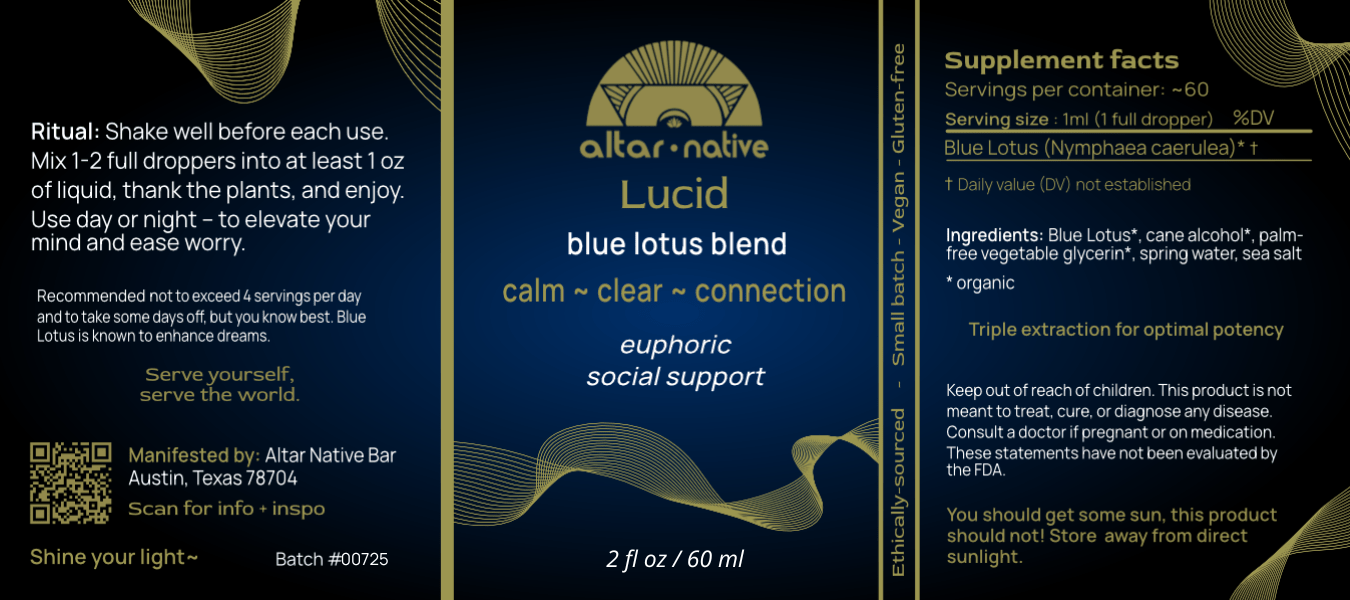 Altar Native - Lucid ✦ Blue Lotus Drops - Tincture - MaxCare Shop