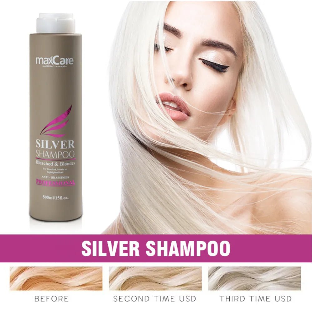 MaxCare - MaxCare Silver Shampoo for Blonde, Bleached & Highlighted Hair 500ml - Shampoo - MaxCare Shop