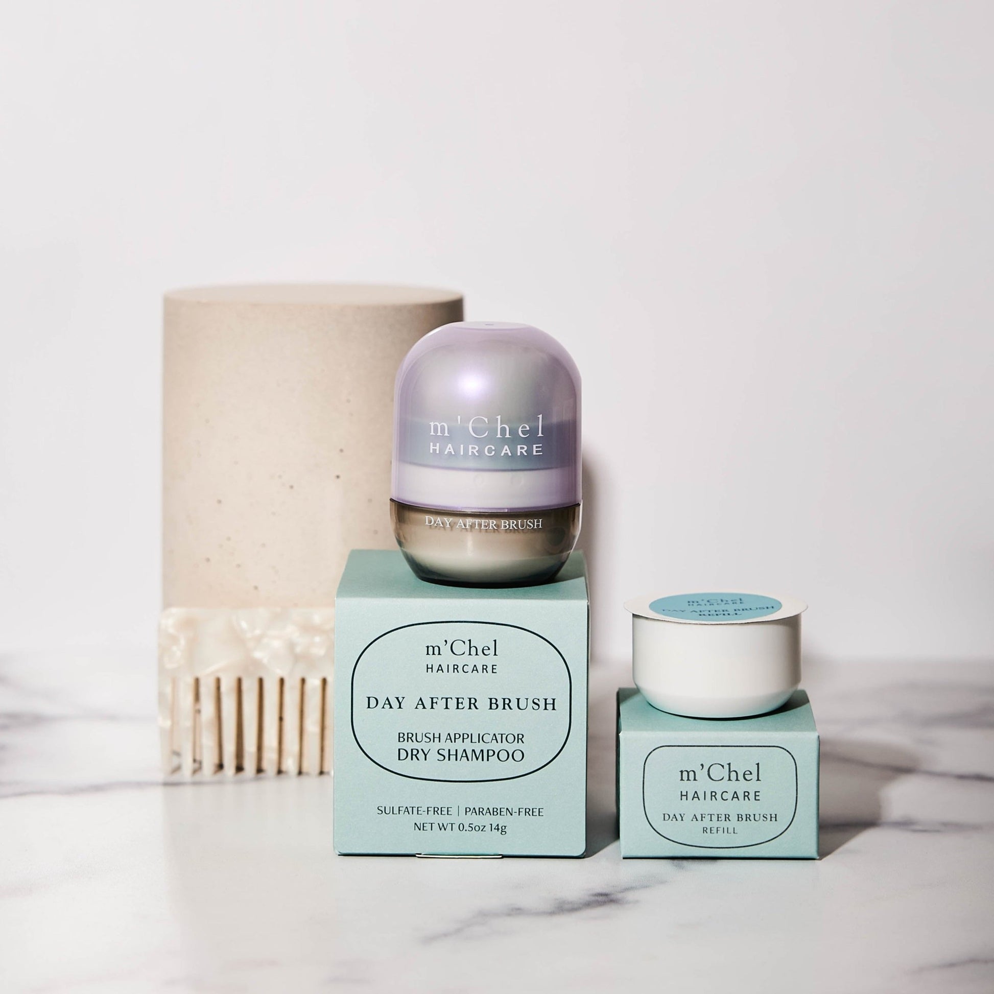 m'Chel Haircare - Day After™ Brush + Refill Bundle Clean Dry Shampoo - Health & Beauty - MaxCare Shop