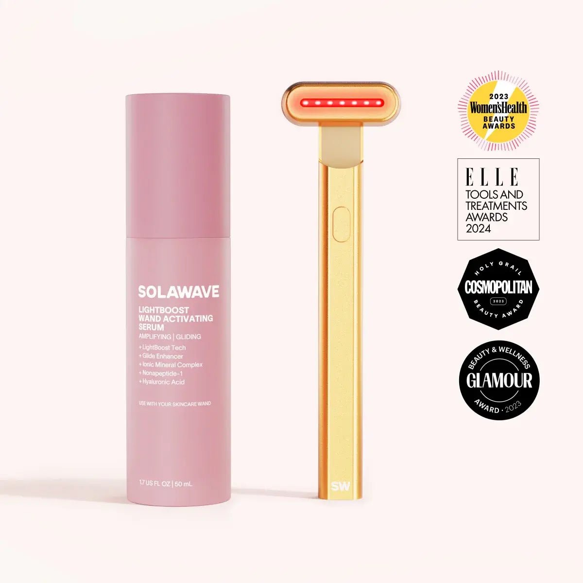 Solawave - 4 - in - 1 Red Light Therapy Wand & Activating Serum Kit - Skincare Tools - MaxCare Shop