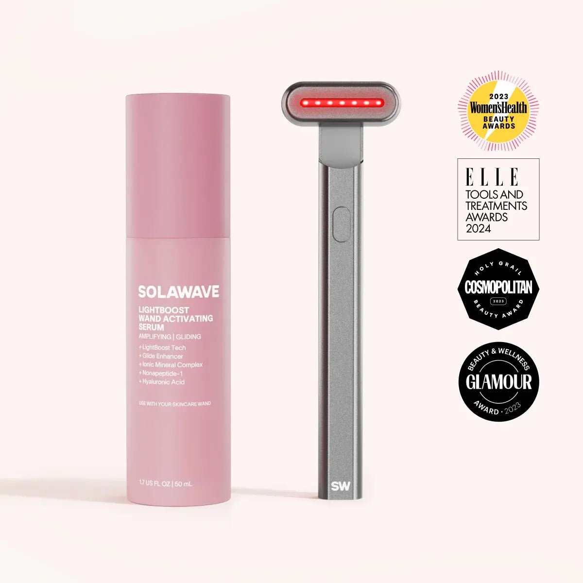 Solawave - 4 - in - 1 Red Light Therapy Wand & Activating Serum Kit - Skincare Tools - MaxCare Shop