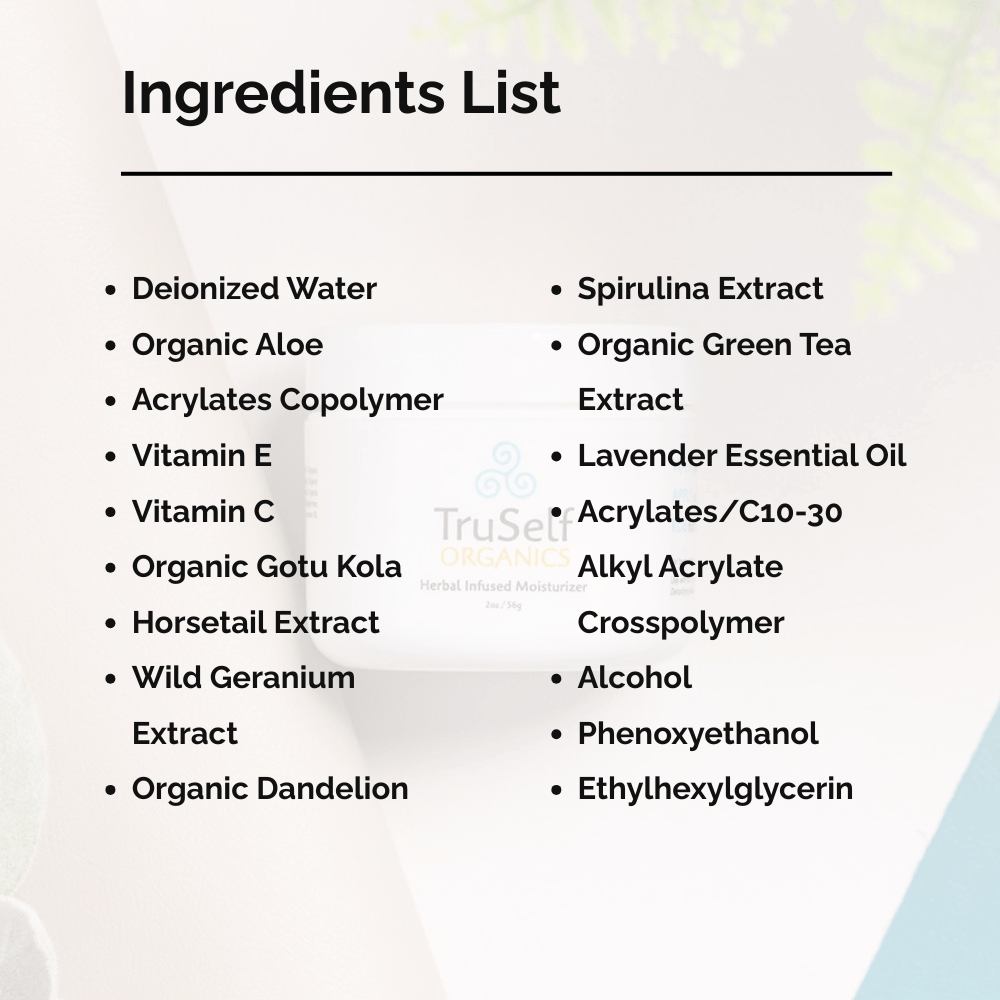 TruSelf Organics - Herbal Infused Moisturizer - Skin Care - MaxCare Shop