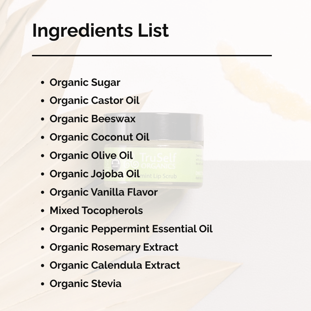 TruSelf Organics - Peppermint Lip Scrub - MaxCare Shop